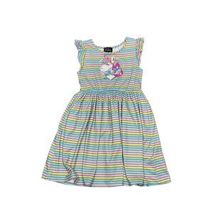 Pastel Lilt Girls Striped Unicorn Sequin Dress Size 6